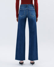 Load image into Gallery viewer, Vervet High Rise Raw Hem Slim Wide Jeans
