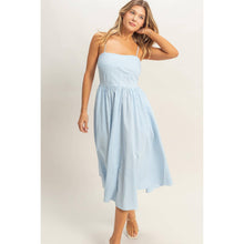 Load image into Gallery viewer, Blue Striped Spaghetti Strap Dress