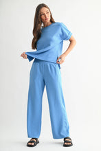 Load image into Gallery viewer, Denim Drift Wash Ribbed Wide-Leg Pants