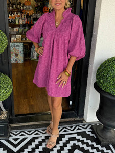 Magenta Lace Dress