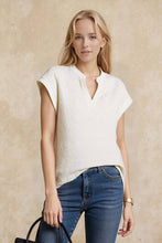 Load image into Gallery viewer, Beige Notched Neckline Top