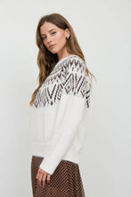 Load image into Gallery viewer, Cream Fair Isle Yoke Sweater