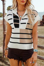 Load image into Gallery viewer, Colorblock Quarter Zip Sweater Vest