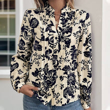 Load image into Gallery viewer, Navy Vintage Printed Top