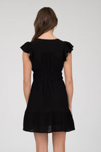 Load image into Gallery viewer, Black Ruffle Mini Dress