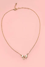 Load image into Gallery viewer, GOLD MINI BOW RIBBON NECKLACE