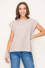 Load image into Gallery viewer, Taupe Round Neck Top