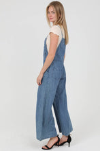 Load image into Gallery viewer, Denim Flare Leg Overalls Jumpsuit