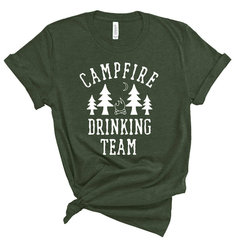 Heather Forest Campfire Drinking Graphic Tee
