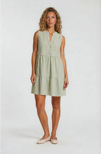 Load image into Gallery viewer, Sage Mini Button Down Dress