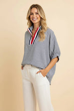 Load image into Gallery viewer, Pinstripe V-Neck Top