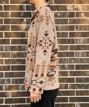 Load image into Gallery viewer, Western Tribal 1/4 Zip Sherpa Pullover
