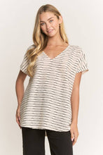 Load image into Gallery viewer, Cream &amp; Black Stripe Top