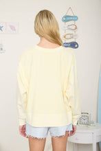 Load image into Gallery viewer, ACID WASH LONG SLEEVE SIDE SLIT KNIT TOP: Black