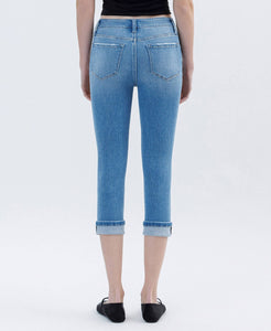 Vervet High Rise Cuffed Capri Jeans
