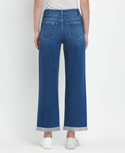 Vervet High Rise Cuffed Baggy Straight Jeans