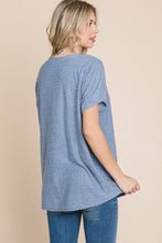 Load image into Gallery viewer, Denim Swiss Dot Top