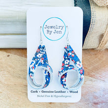 Load image into Gallery viewer, Knot Earrings: Patriotic Garden