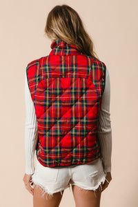 Vintage Christmas Plaid Quilting Vest