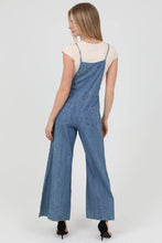 Load image into Gallery viewer, Denim Flare Leg Overalls Jumpsuit