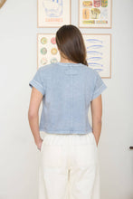 Load image into Gallery viewer, WASHED SHORT SLEEVE BOXY KNIT TOP: OLIVE