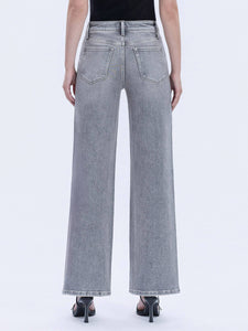 Vervet High Rise Grey Wide Leg Denim