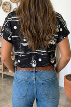 Load image into Gallery viewer, Black Western Desert Sand Print Top