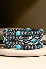 Load image into Gallery viewer, Beaded Western Stretch Bracelet: Turquoise(SBTQ) / OS