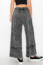Load image into Gallery viewer, Ashed Black Mineral Wash Wide Pants