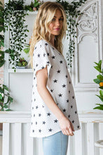Load image into Gallery viewer, Ivory &amp; Black Star Top