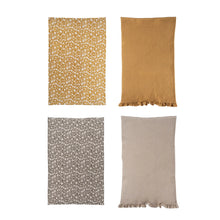 Load image into Gallery viewer, Cotton Slub Printed &amp; Cotton Waffle Tea Towels
