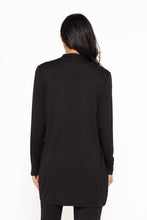 Load image into Gallery viewer, Black Lounge Open-Front Terry Cardigan