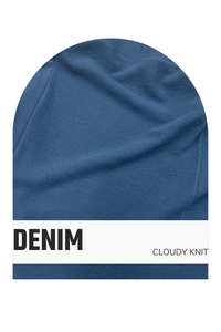 Denim Round Neck Knit Top