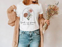 Load image into Gallery viewer, God is Good Floral Graphic Tee