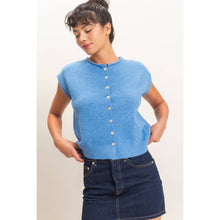 Load image into Gallery viewer, Red Rolled Edge Button Front Sweater Vest