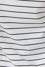 Load image into Gallery viewer, Black Stripe Ruffle Cap Sleeve Tank