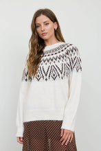 Load image into Gallery viewer, Cream Fair Isle Yoke Sweater