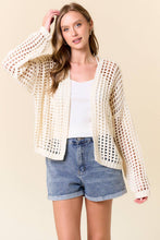 Load image into Gallery viewer, Off White Crochet Fishnet Cardigan
