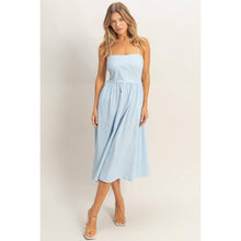 Load image into Gallery viewer, Blue Striped Spaghetti Strap Dress