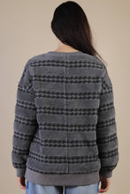Load image into Gallery viewer, Grey Oversized Textured Fleece Comfy Top