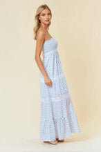 Load image into Gallery viewer, Embroidered Trim Smocked Tube Maxi Dress