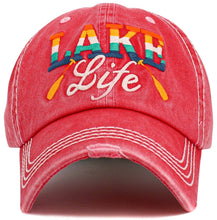 Load image into Gallery viewer, &quot;Lake Life&quot; Vintage Washed Baseball Cap