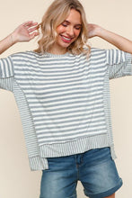 Load image into Gallery viewer, Gray Oversized Reverse Stitching Top