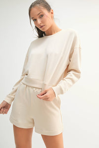 Black Laguna Dropped Shoulder Sweatshirt