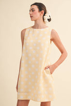 Load image into Gallery viewer, Yellow Polka Dot Shift Dress