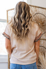 Load image into Gallery viewer, Leopard Patchwork Corded Top
