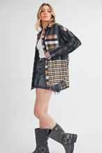 Load image into Gallery viewer, Black Plaid Flannel Shirt