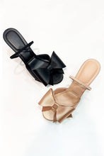 Load image into Gallery viewer, Nude Satin Big Bow Heel