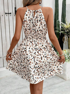Black & Tan Multi Print Dress