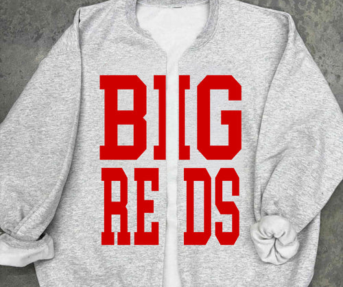 Big Red Split Cardigan Sweatshirt